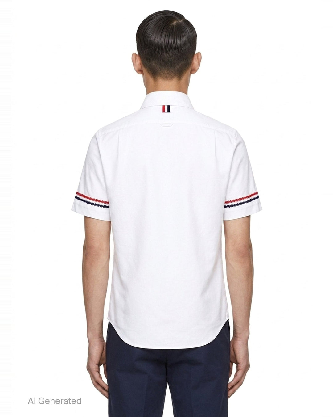 Straight Fit Short Sleeve Shirt | Thom Browne | Club21 - back