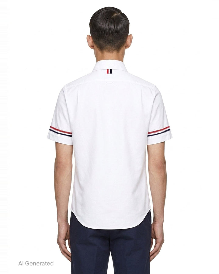 Straight Fit Short Sleeve Shirt | Thom Browne | Club21 - back