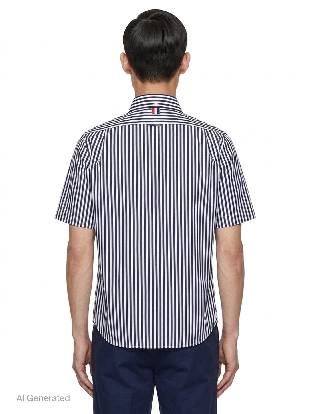 Striped Short Sleeve Shirt | Thom Browne | Club21 - back
