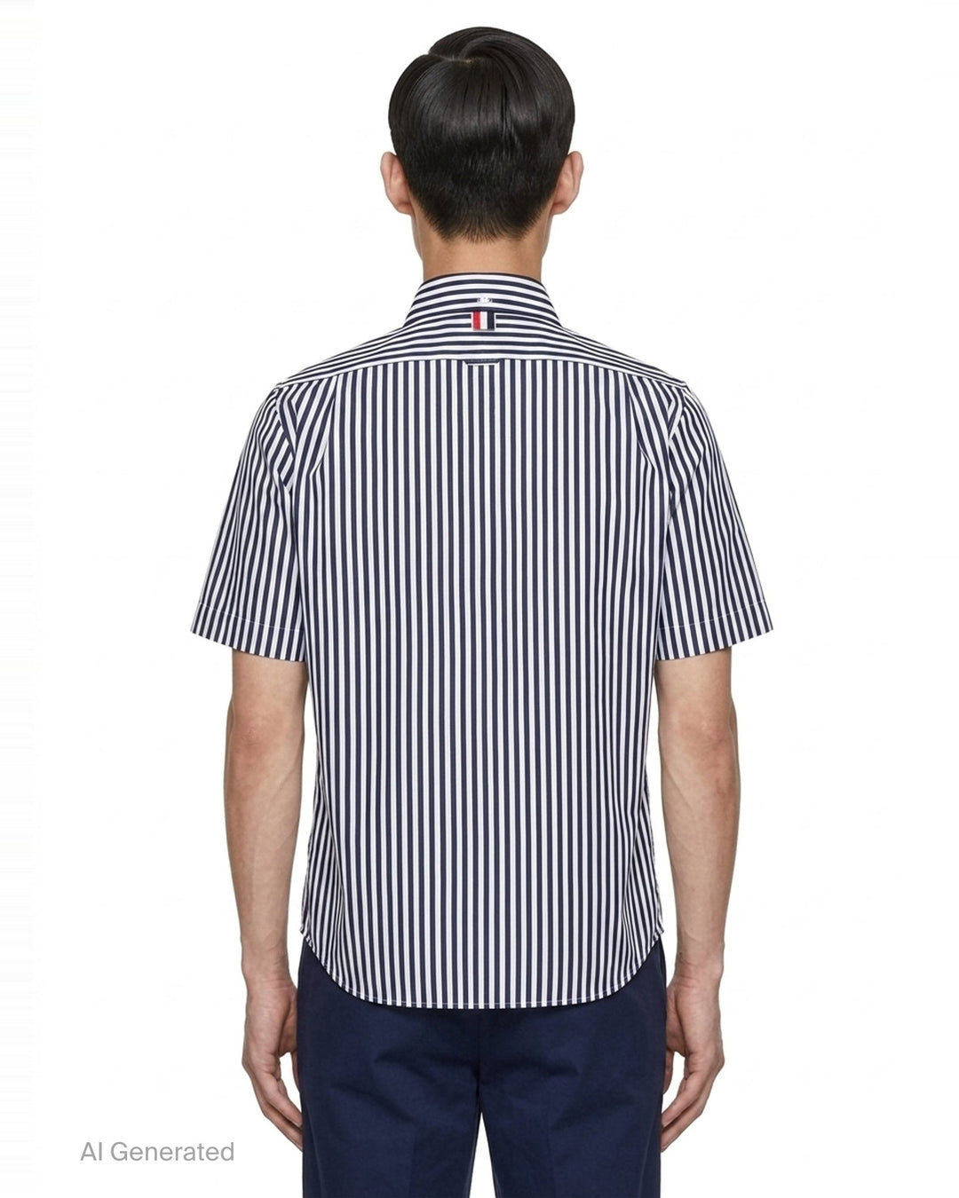 Striped Short Sleeve Shirt | Thom Browne | Club21 - back
