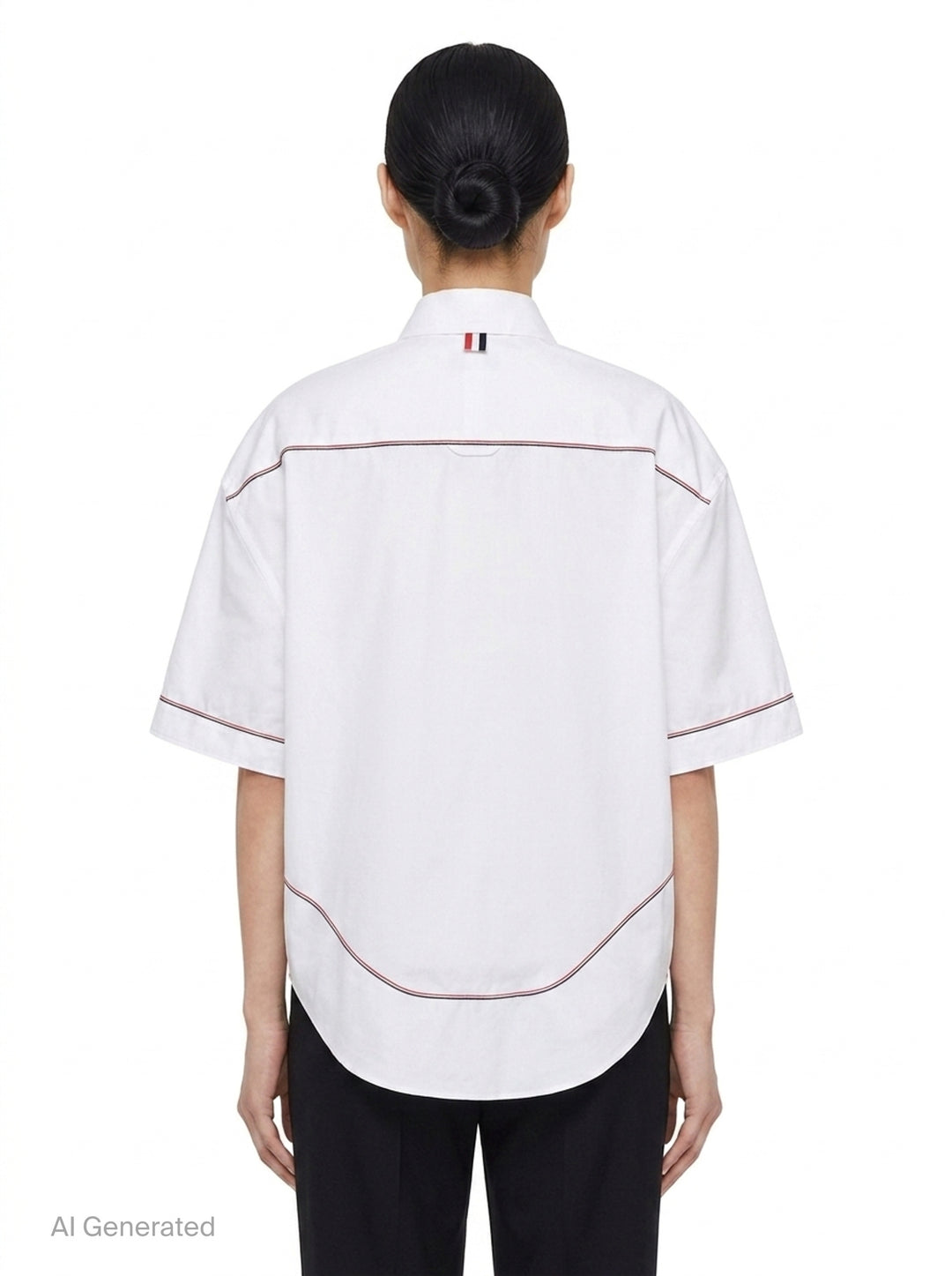 Supersized Short Sleeve Round Shirt | Thom Browne | Club21 - back
