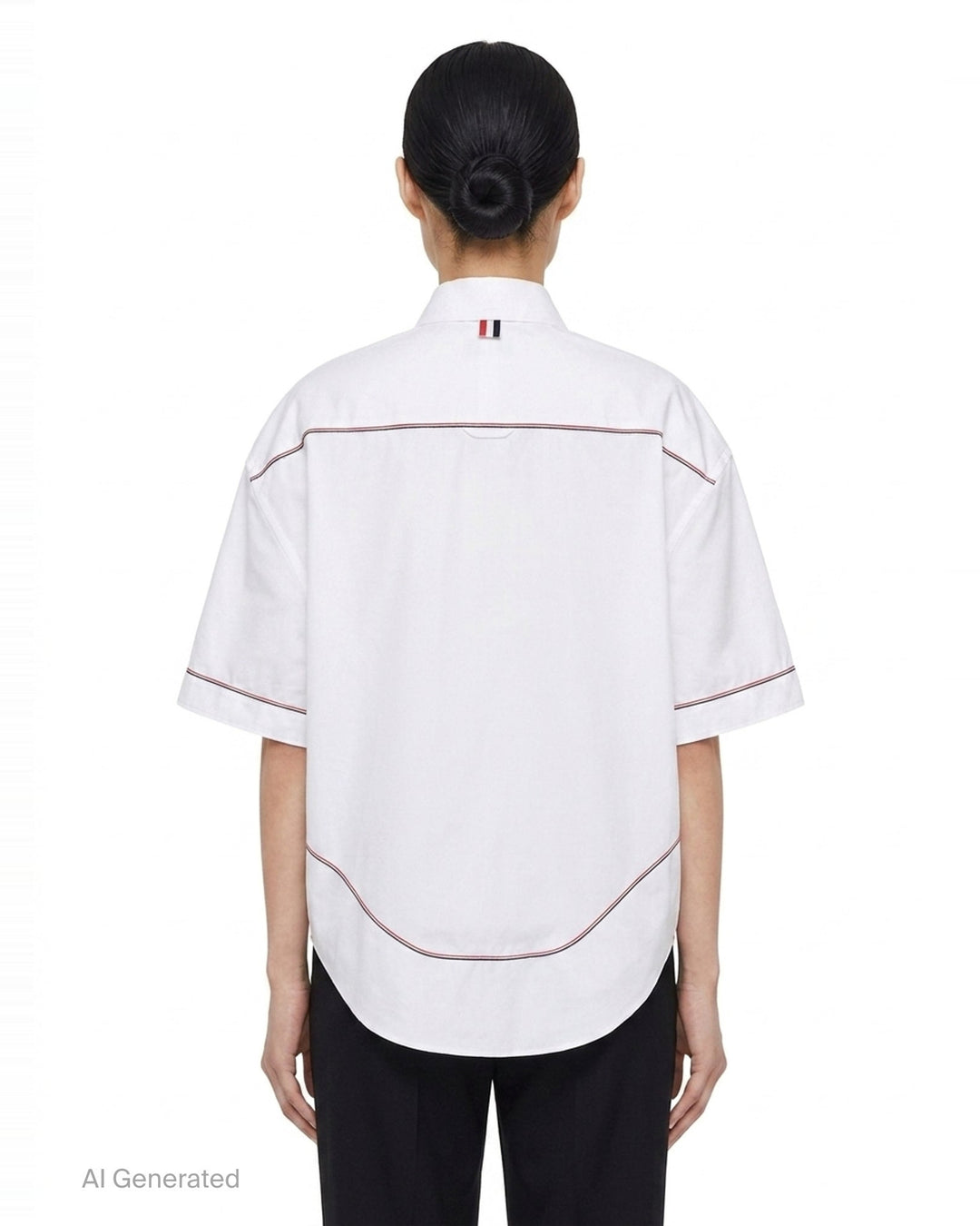 Supersized Short Sleeve Round Shirt | Thom Browne | Club21 - back