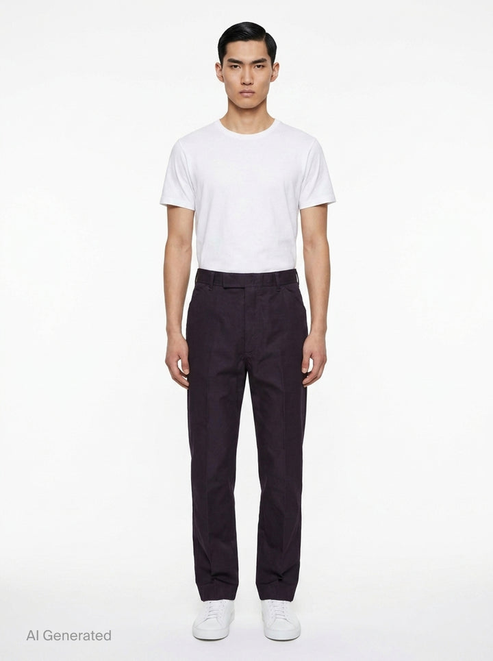 Tapered Wrinkle-Resistant Chinos | Thom Browne | Club21 - front