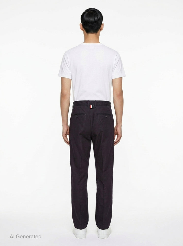 Tapered Wrinkle-Resistant Chinos | Thom Browne | Club21 - back