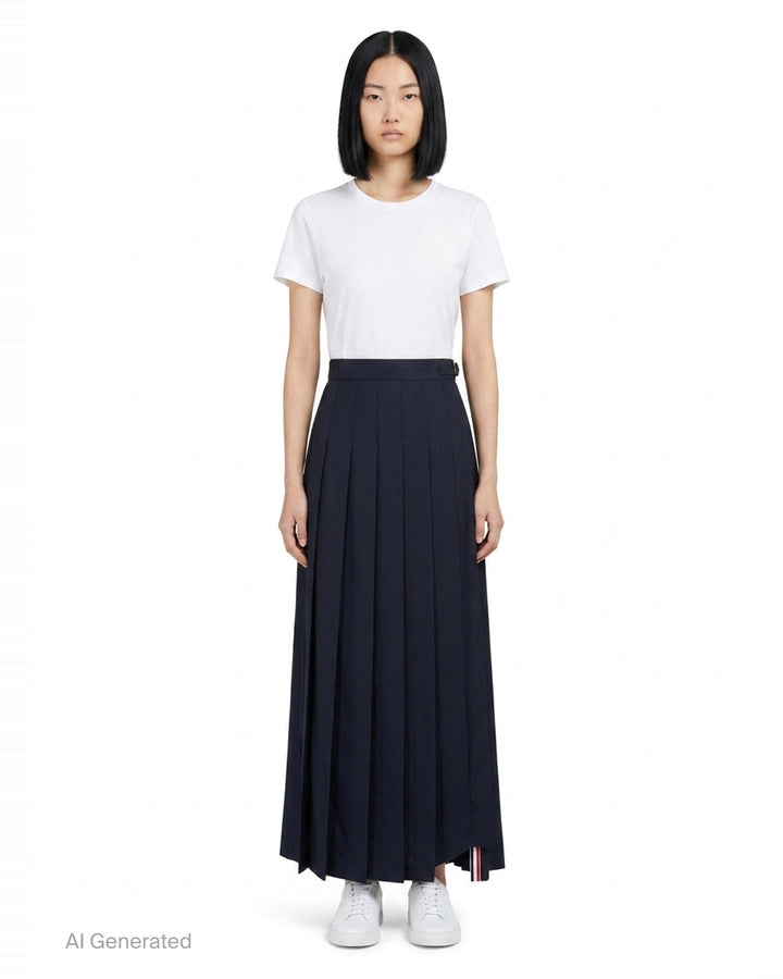 Trouser Length Pleated Skirt | Thom Browne | Club21 - front