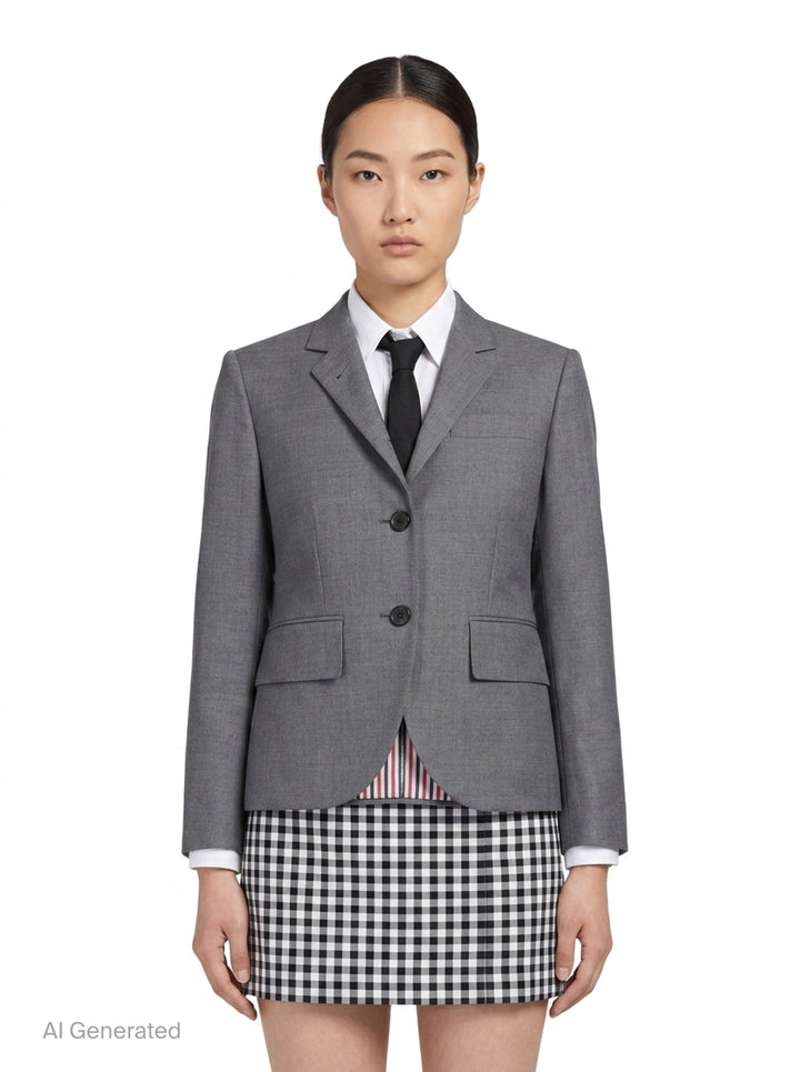 Twill High Armhole Sport Coat | Thom Browne | Club21 - front