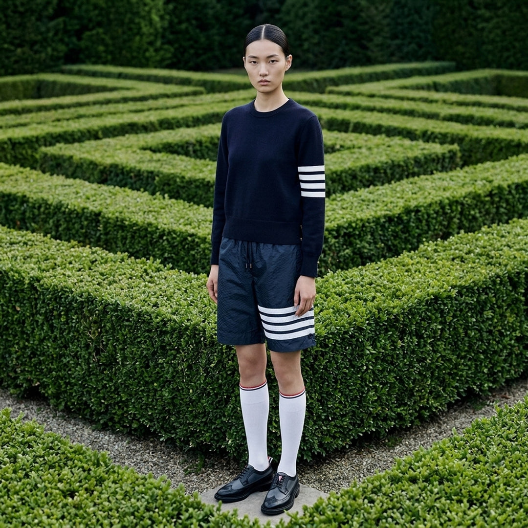 Ultralight Ripstop 4-Bar Mid Thigh Shorts | Thom Browne | Club21 - lifestyle