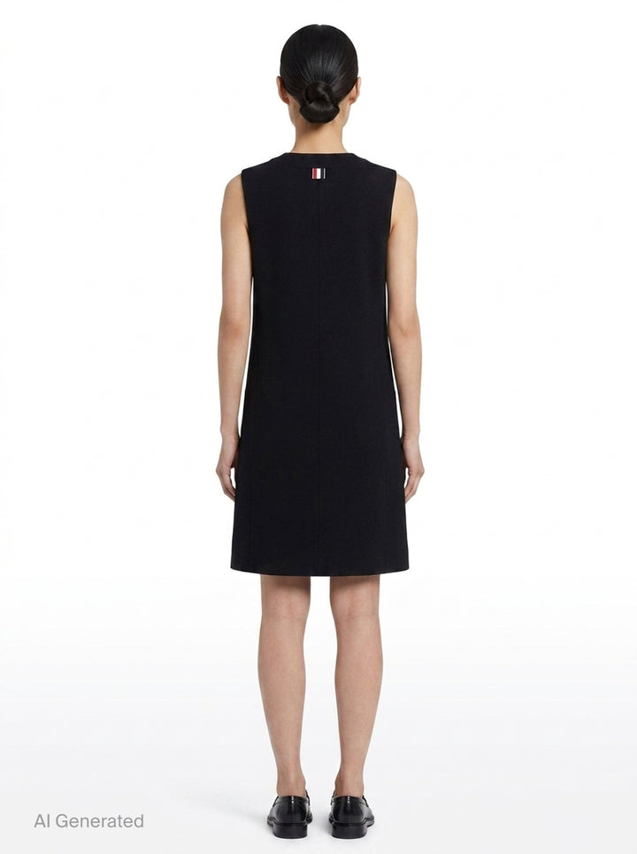 V-Neck Cardigan Dress | Thom Browne | Club21 - back