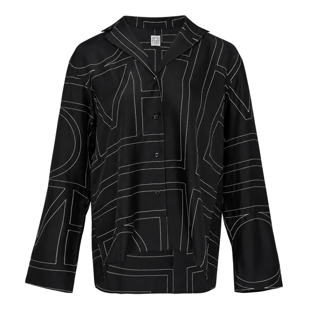 Monogram Silk Pyjama Top