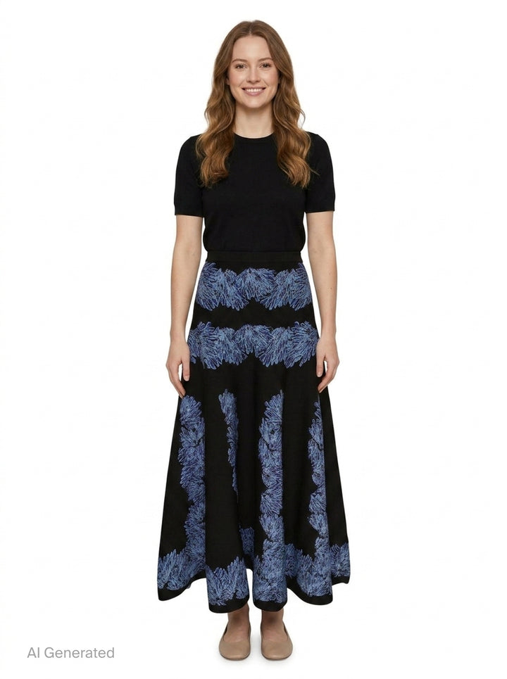 Alessia Knit Jacquard Skirt | Ulla Johnson | Club21 - front