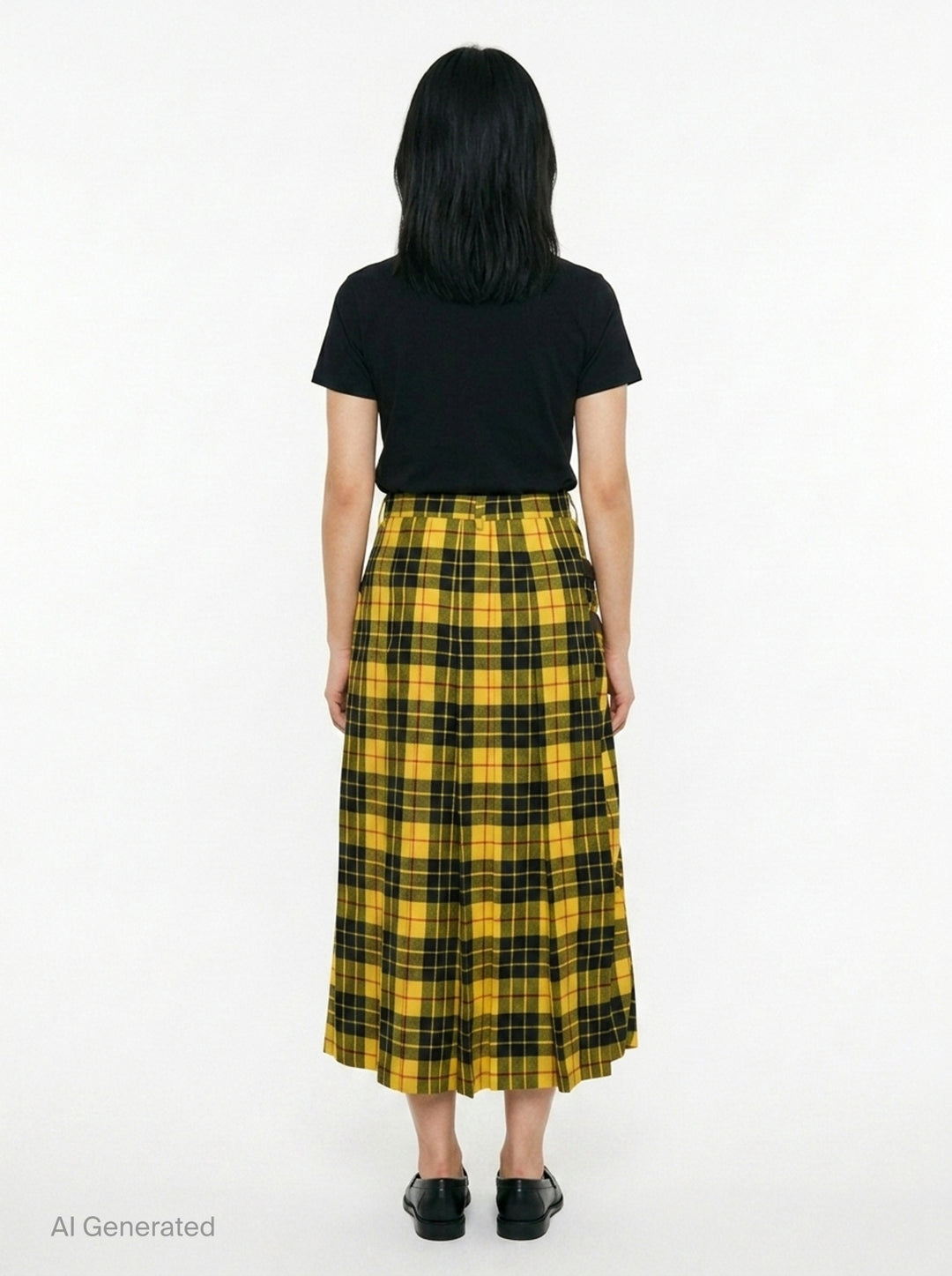 Checked Wrap Skirt | Undercover | Club21 - back