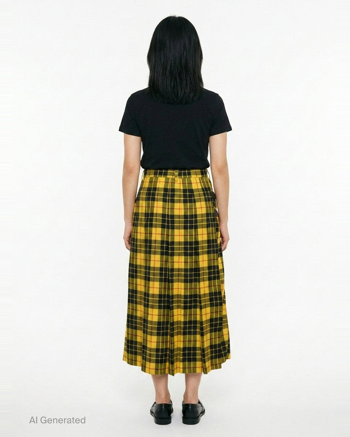 Checked Wrap Skirt | Undercover | Club21 - back