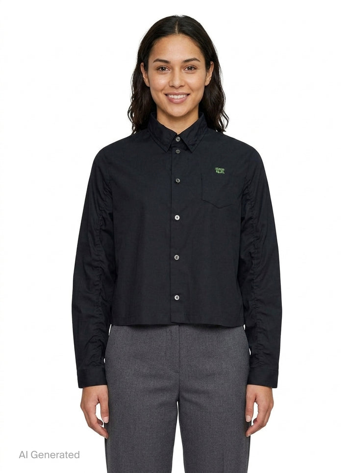 Cropped U Logo Blouse | Undercover | Club21 - front