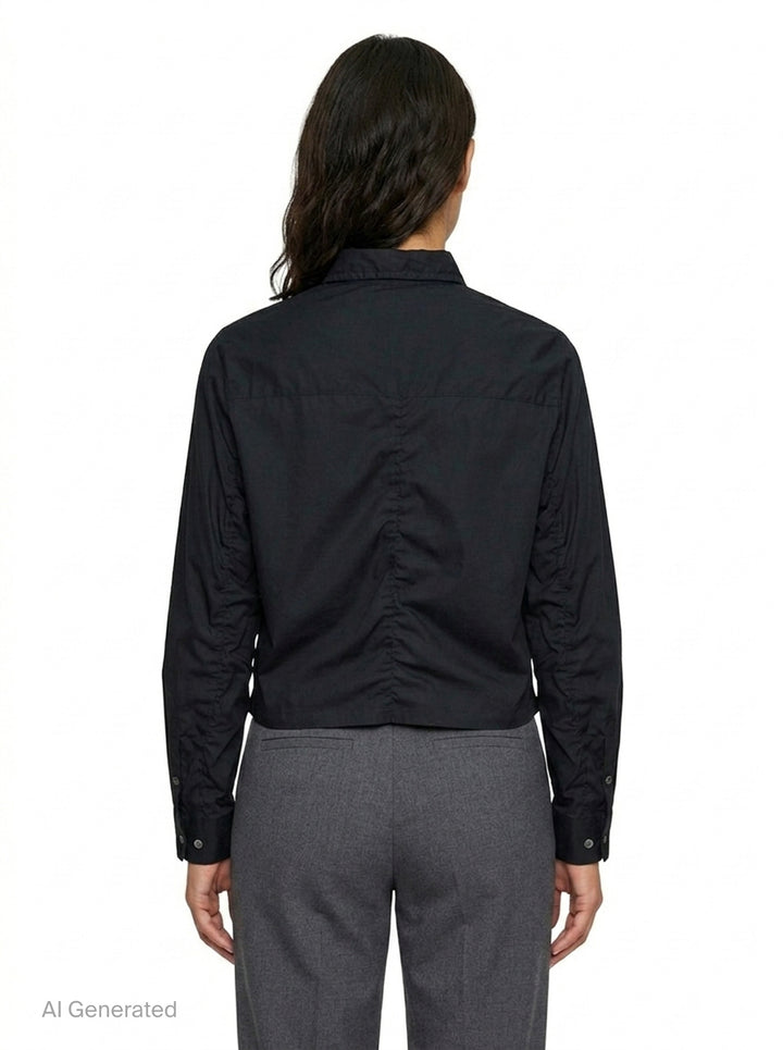 Cropped U Logo Blouse | Undercover | Club21 - back
