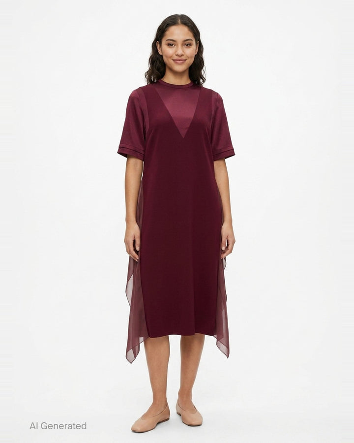 Layered Effect Midi Dress | Undercover | Club21 - front
