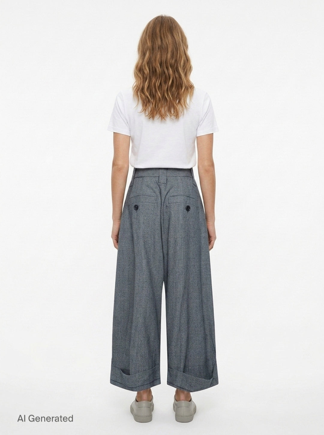 Wide Leg Plaid Trousers | Vaquera | Club21 - back