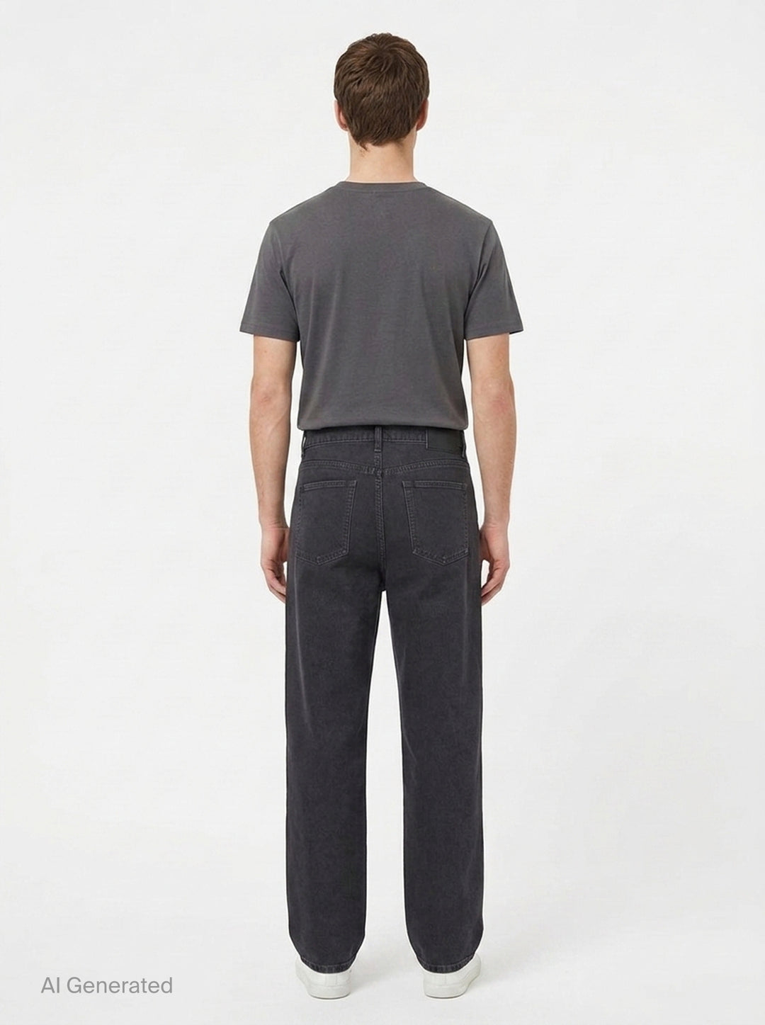 visvim Fluxus 03 Wide Corduroy Pants in washed black, featuring a high-rise waist, five-pocket construction, and a wide straight leg — front flat lay view - back