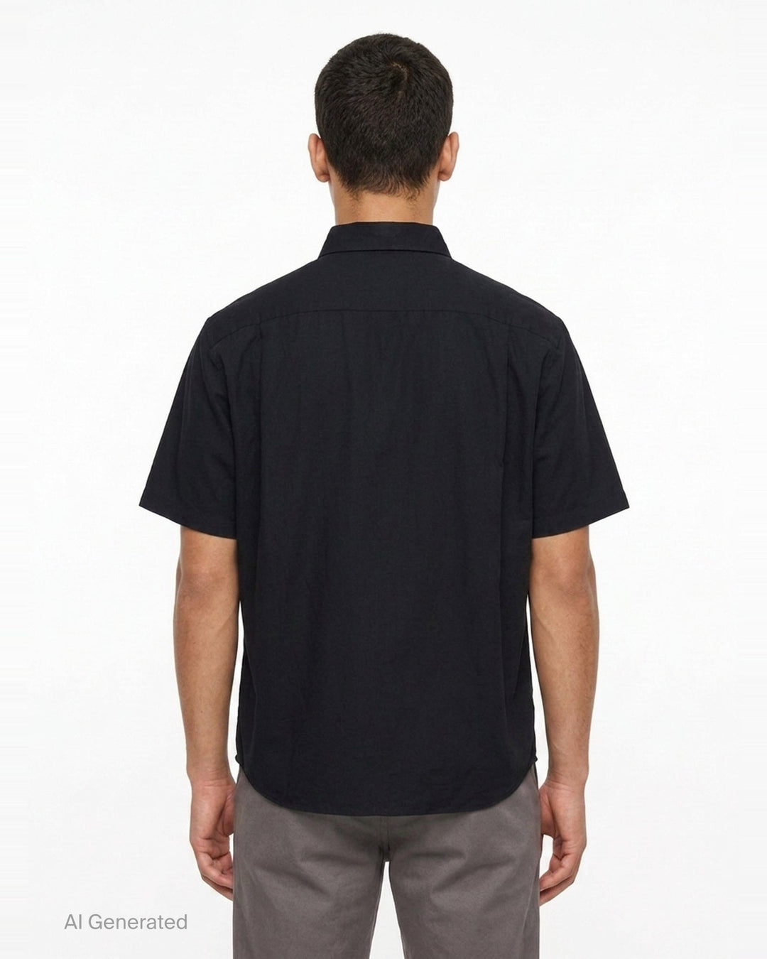 Short Sleeve Oxford Button Down Shirt | Vowels | Club21 - back