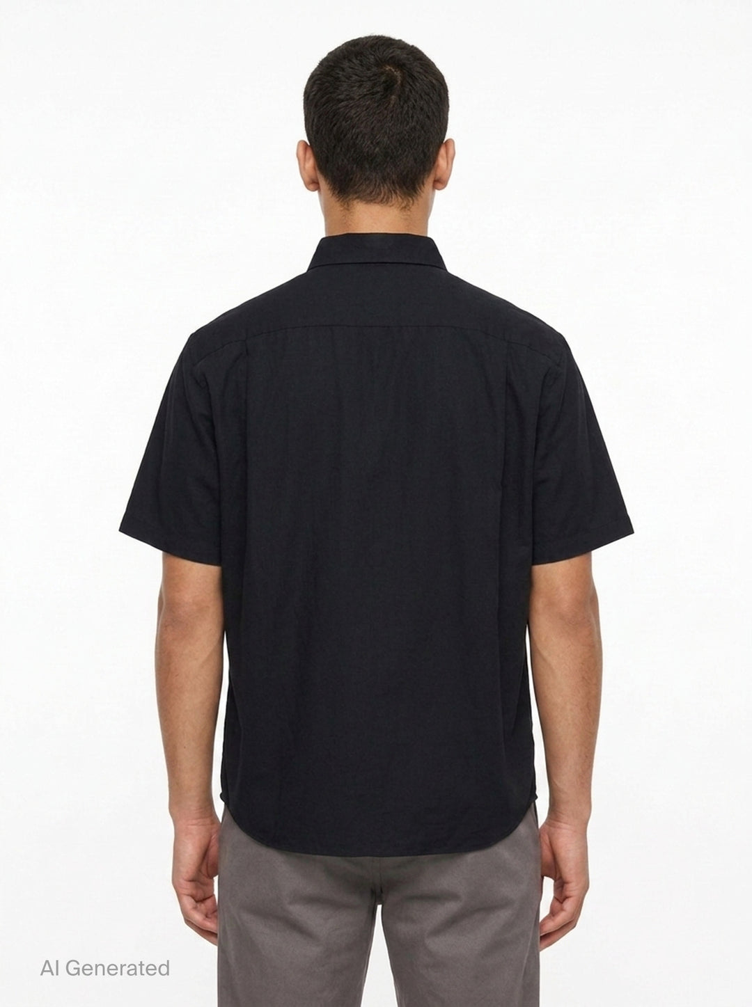 Short Sleeve Oxford Button Down Shirt | Vowels | Club21 - back