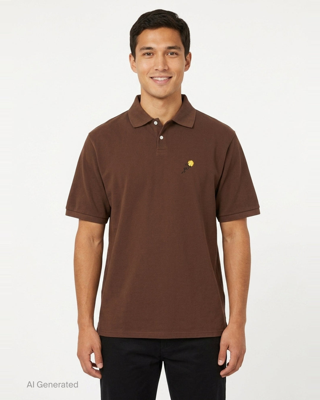 Short Sleeve Piqué Polo | Vowels | Club21 - front
