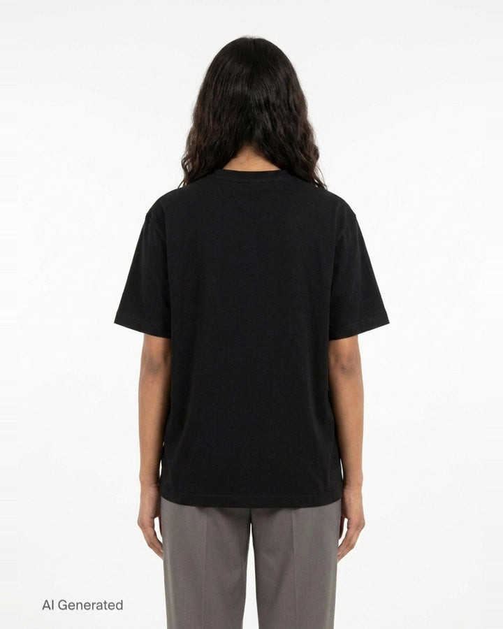 Black Lace Pattern Logo Tee | We11done | Club21 - back