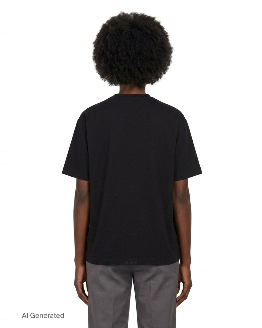 Drawing Teddy Black Tee | We11done | Club21 - back