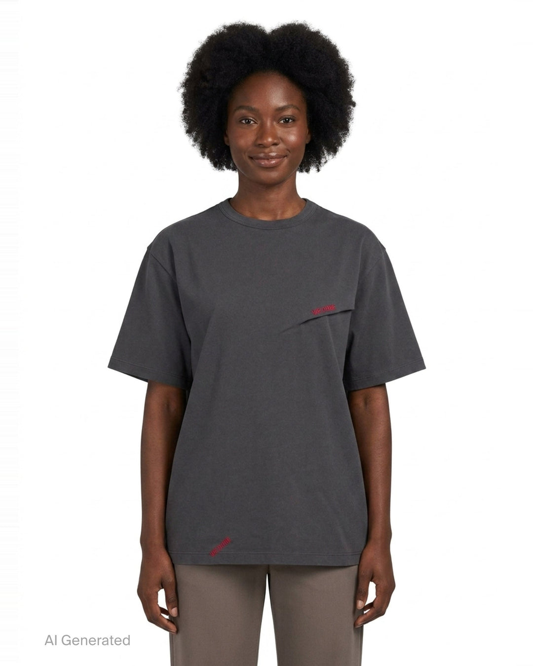 Logo Pin-Tucked Tee | We11done | Club21 - front