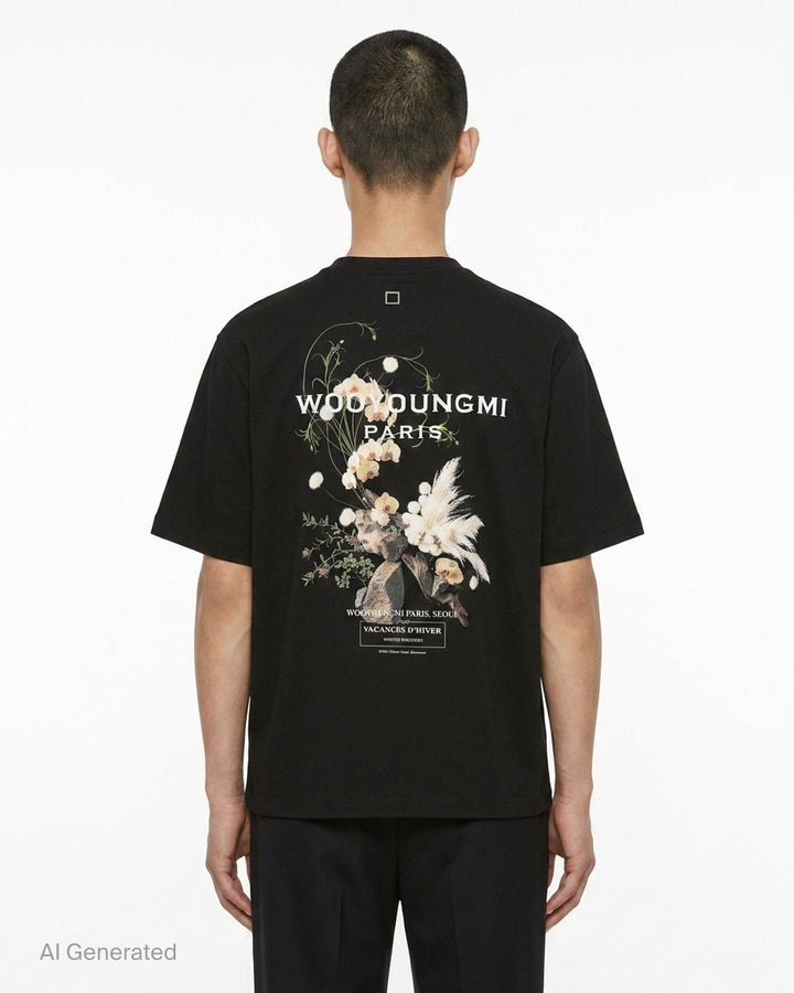 Back Flower Print Tee | Wooyoungmi | Club21 - back