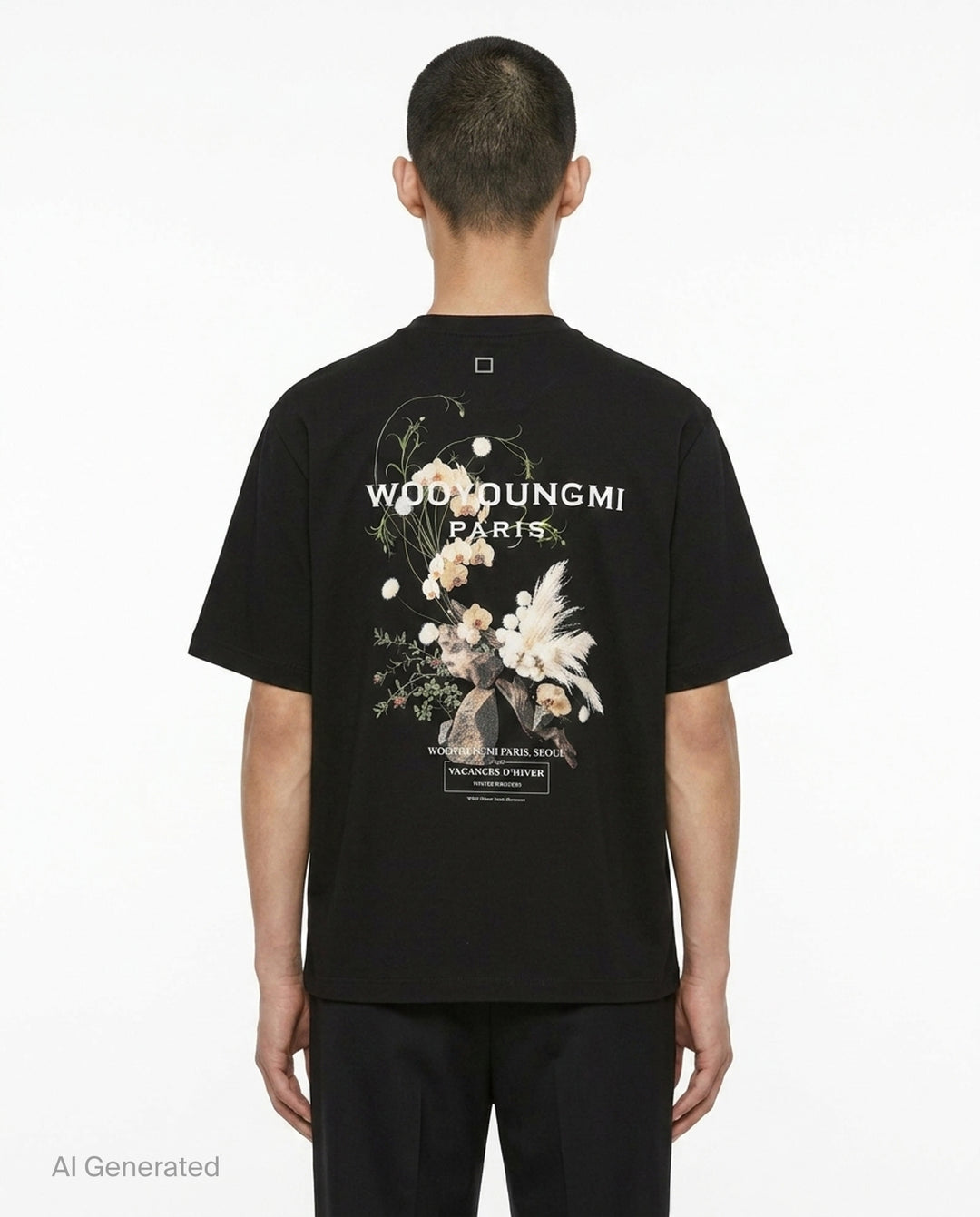 Back Flower Print Tee | Wooyoungmi | Club21 - back