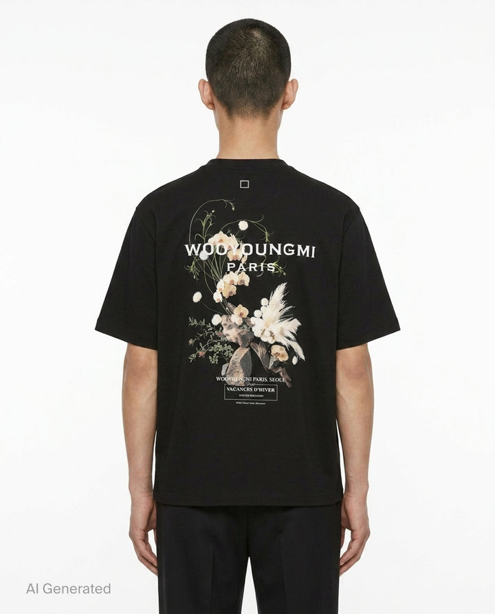 Back Flower Print Tee | Wooyoungmi | Club21 - back