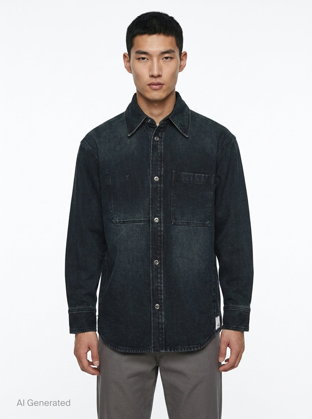 Back Logo Long Sleeve Shirt | Wooyoungmi | Club21 - front