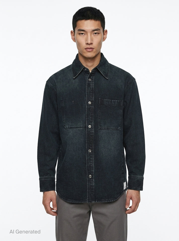 Back Logo Long Sleeve Shirt | Wooyoungmi | Club21 - front