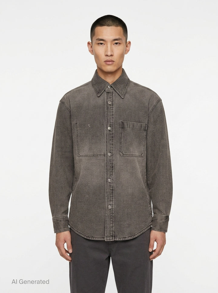 Back Logo Long Sleeve Shirt | Wooyoungmi | Club21 - front