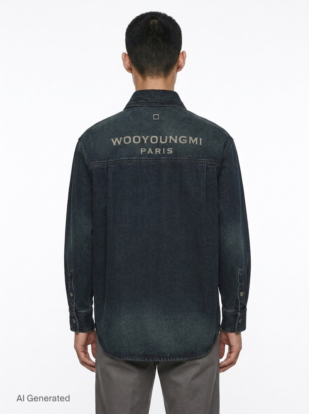 Back Logo Long Sleeve Shirt | Wooyoungmi | Club21 - back