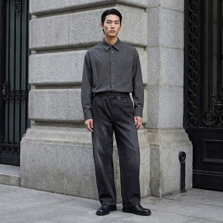 Denim Pants With Elastic Waist | Wooyoungmi | Club21 - lifestyle