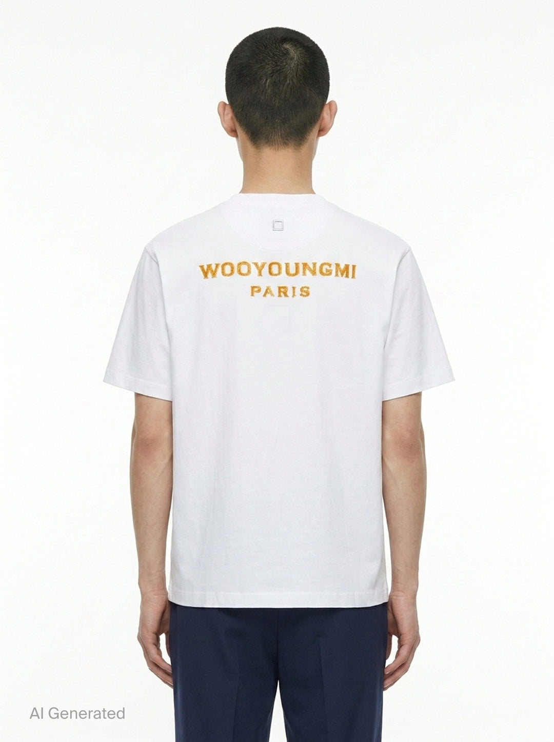 Fuzzy Embroidery Logo Tee | Wooyoungmi | Club21 - back