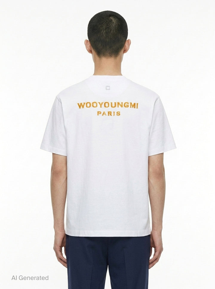 Fuzzy Embroidery Logo Tee | Wooyoungmi | Club21 - back