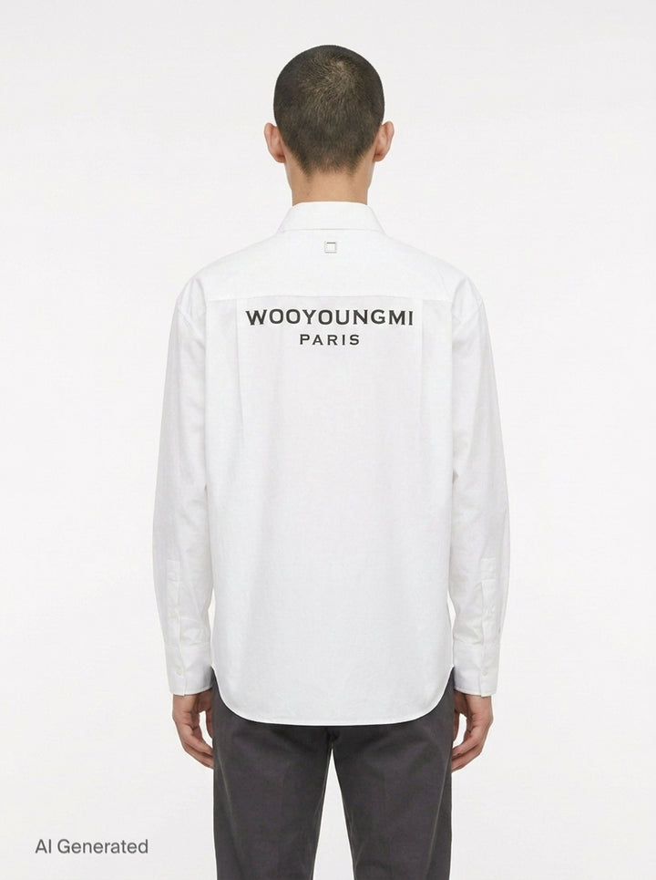 Logo Long Sleeve Shirt | Wooyoungmi | Club21 - back