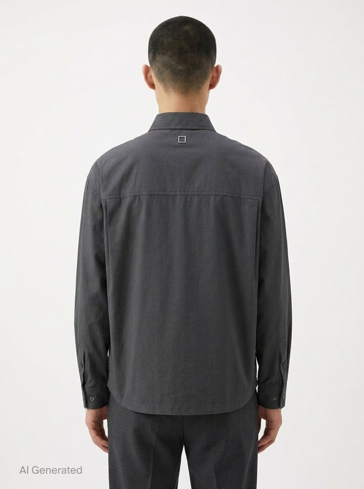 Nice Cotton Long Sleeve Shirt | Wooyoungmi | Club21 - back