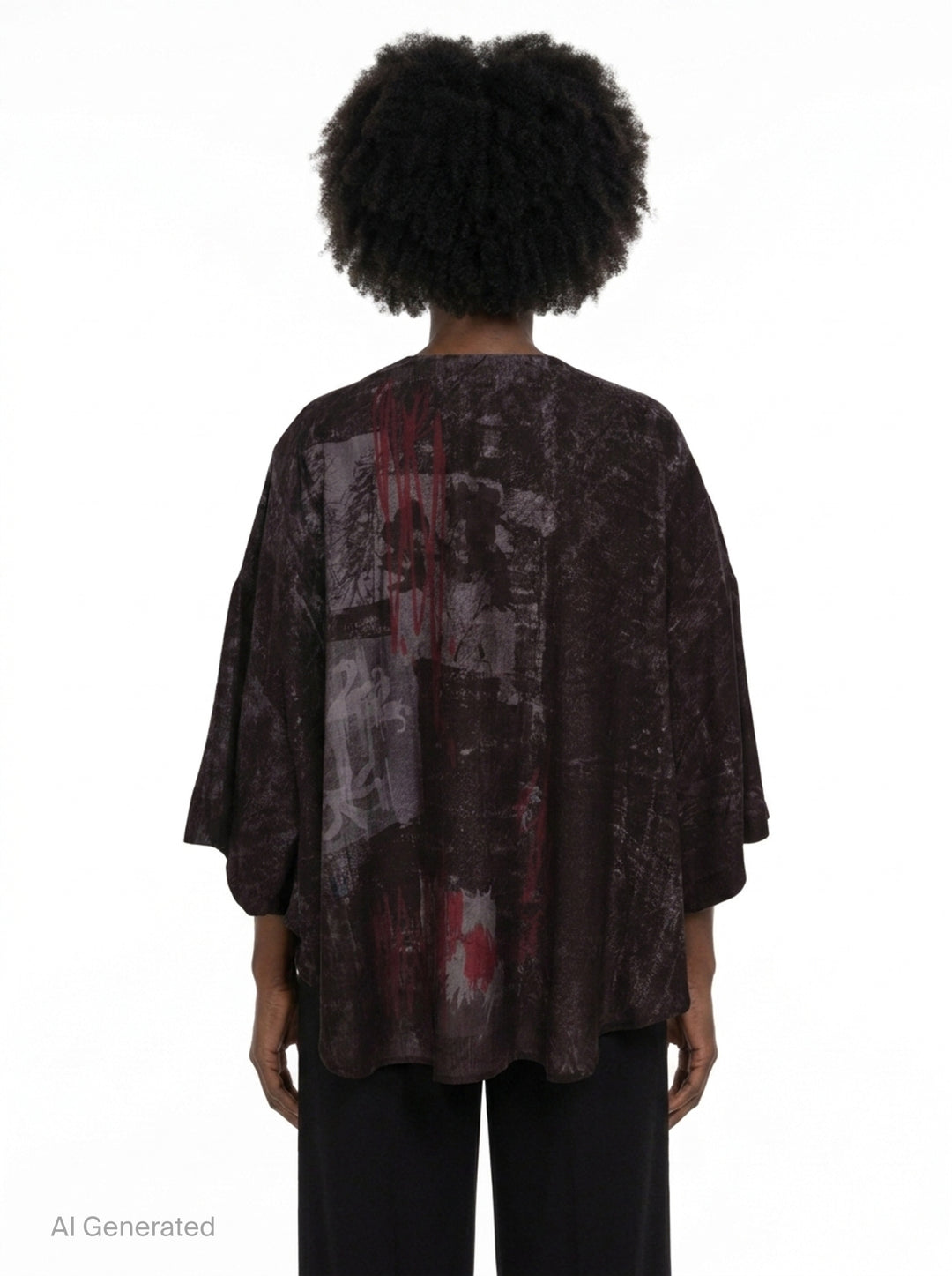 Abstract Print Half Sleeve Blouse | Y's | Club21 - back