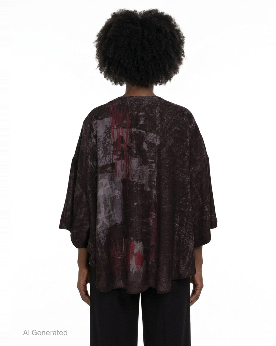 Abstract Print Half Sleeve Blouse | Y's | Club21 - back
