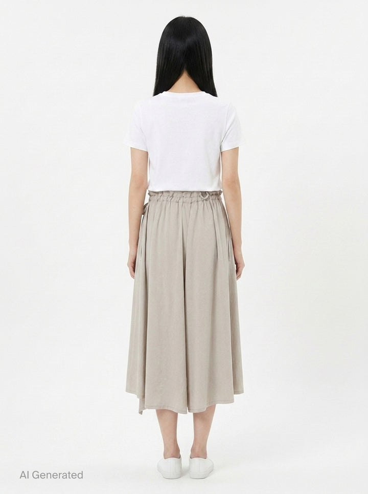 Balloon Draped Midi Skirt | Y's | Club21 - back