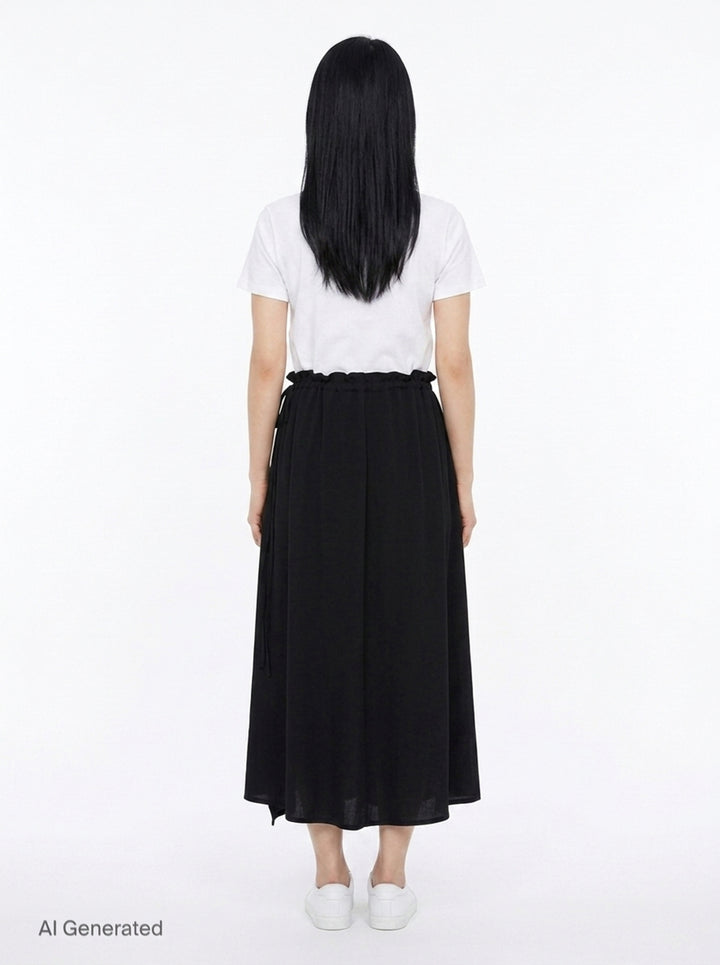 Balloon Draped Midi Skirt | Y's | Club21 - back