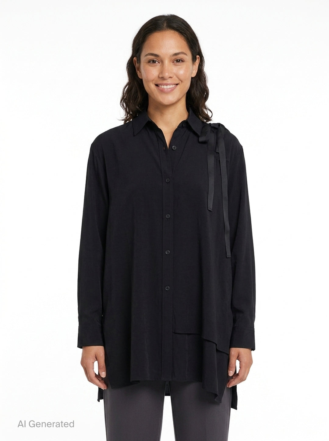 Double Cloth Asymmetric Blouse | Y's | Club21 - front