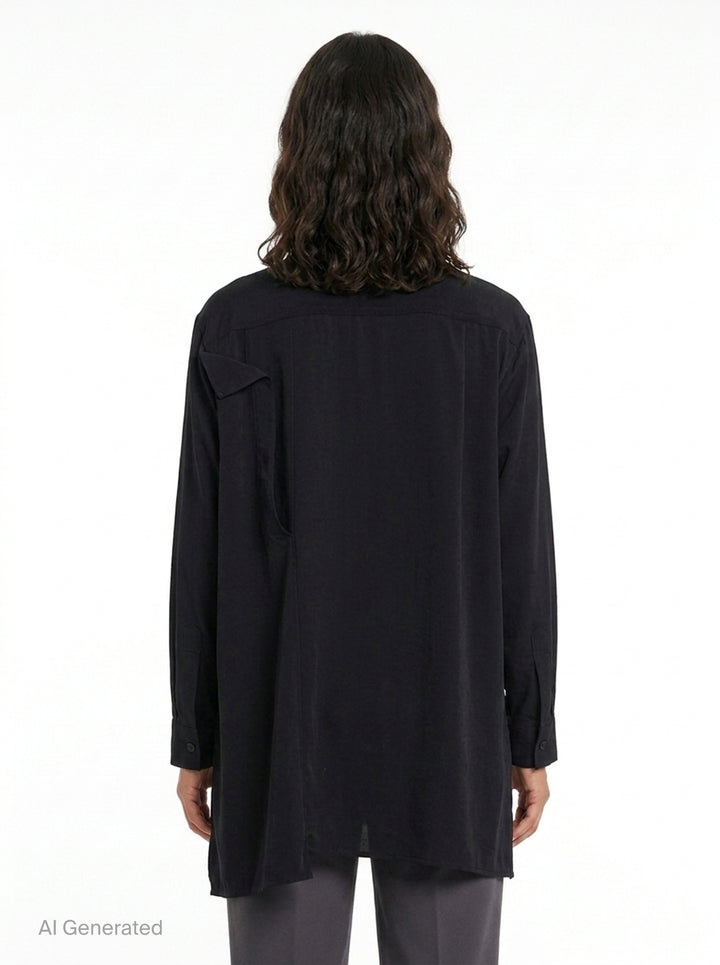 Double Cloth Asymmetric Blouse | Y's | Club21 - back