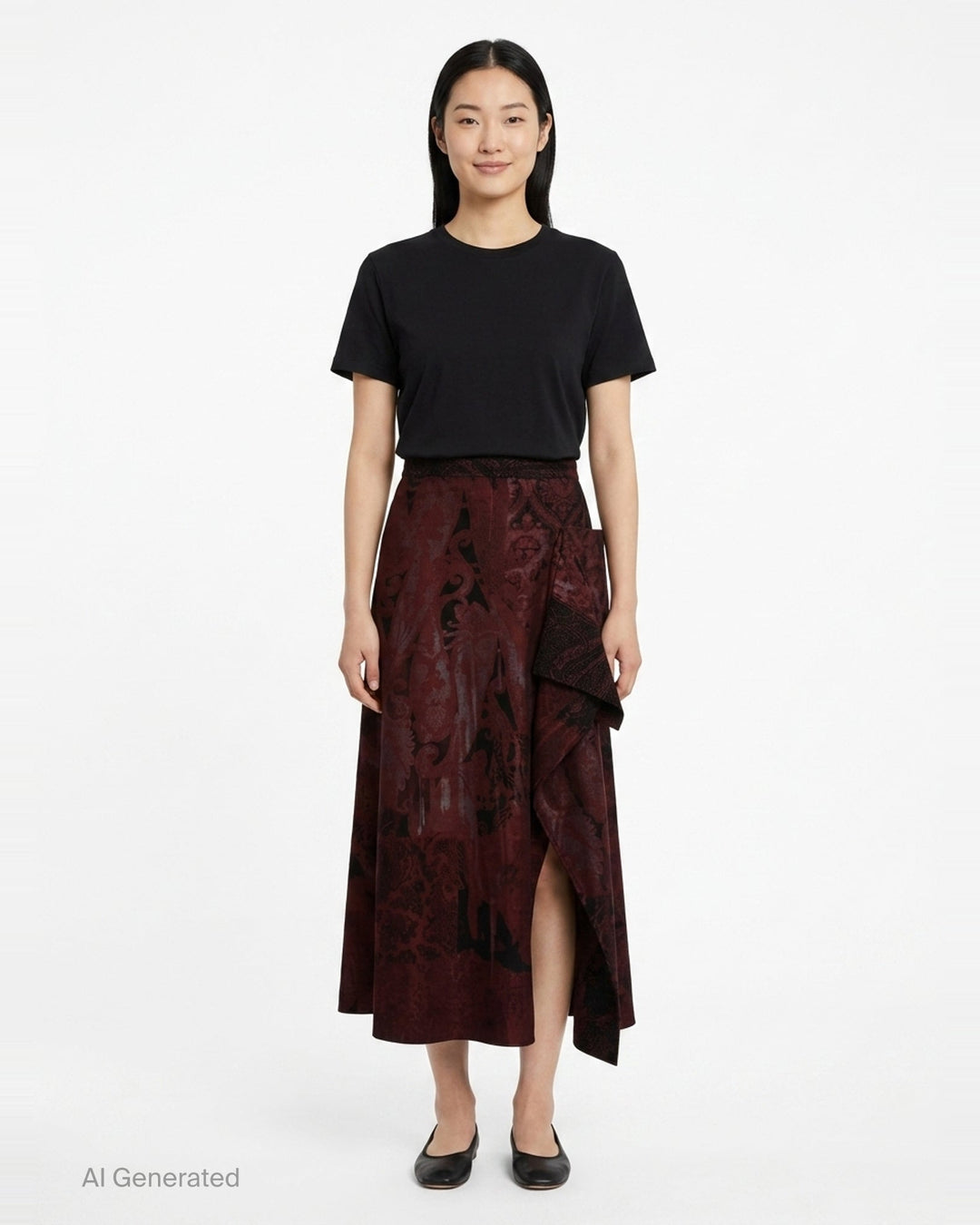 Drape Midi Skirt | Y's | Club21 - front