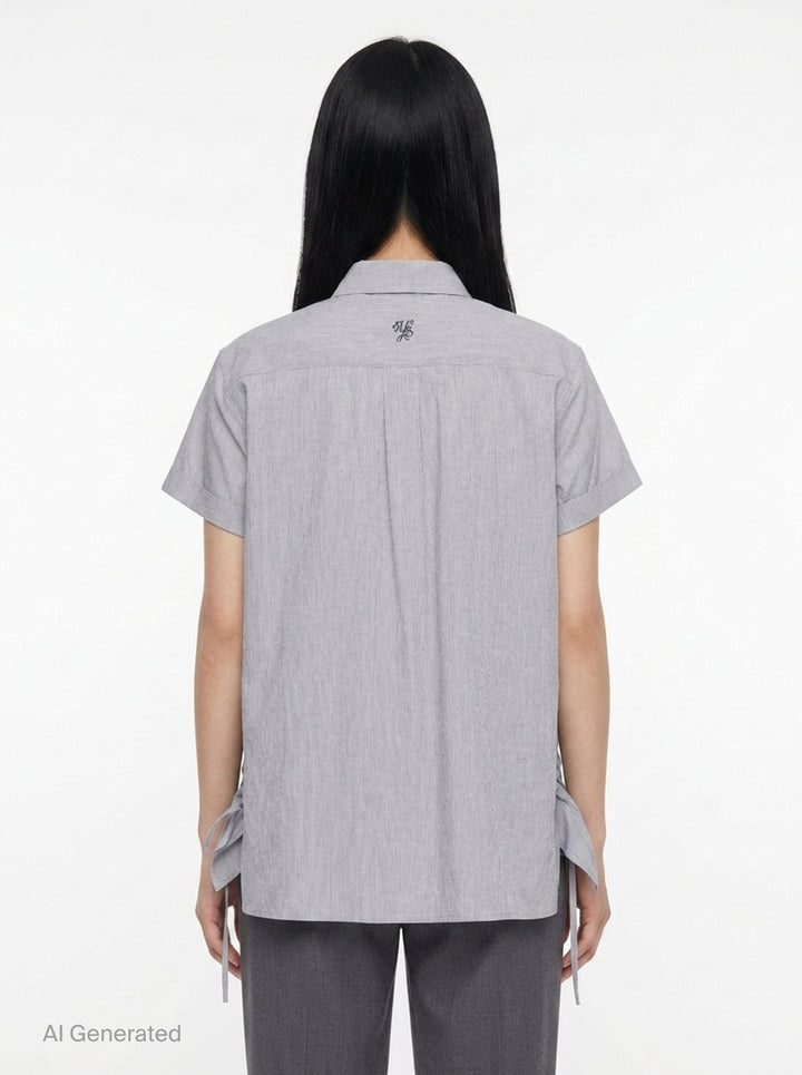 Front Gather Drawstring Blouse | Y's | Club21 - back