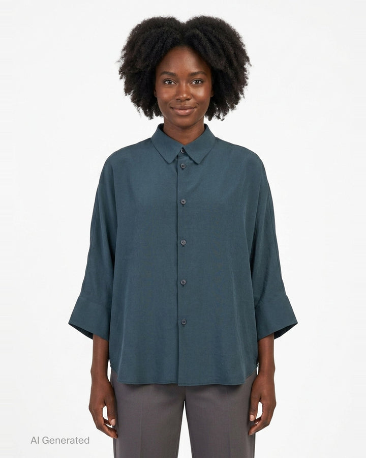 Half Sleeve Cape Shirt | Y's | Club21 - front