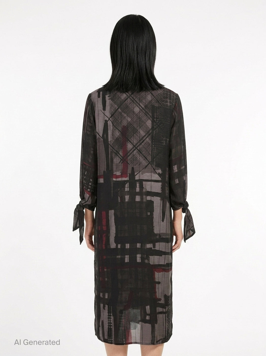 Knot Sleeve Midi Dress | Y's | Club21 - back