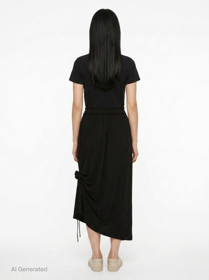 Lace-Up String Asymmetric Skirt | Y's | Club21 - back